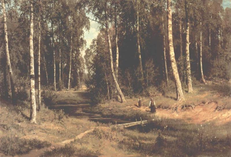 Brook in a Birch Grove, Ivan Shishkin